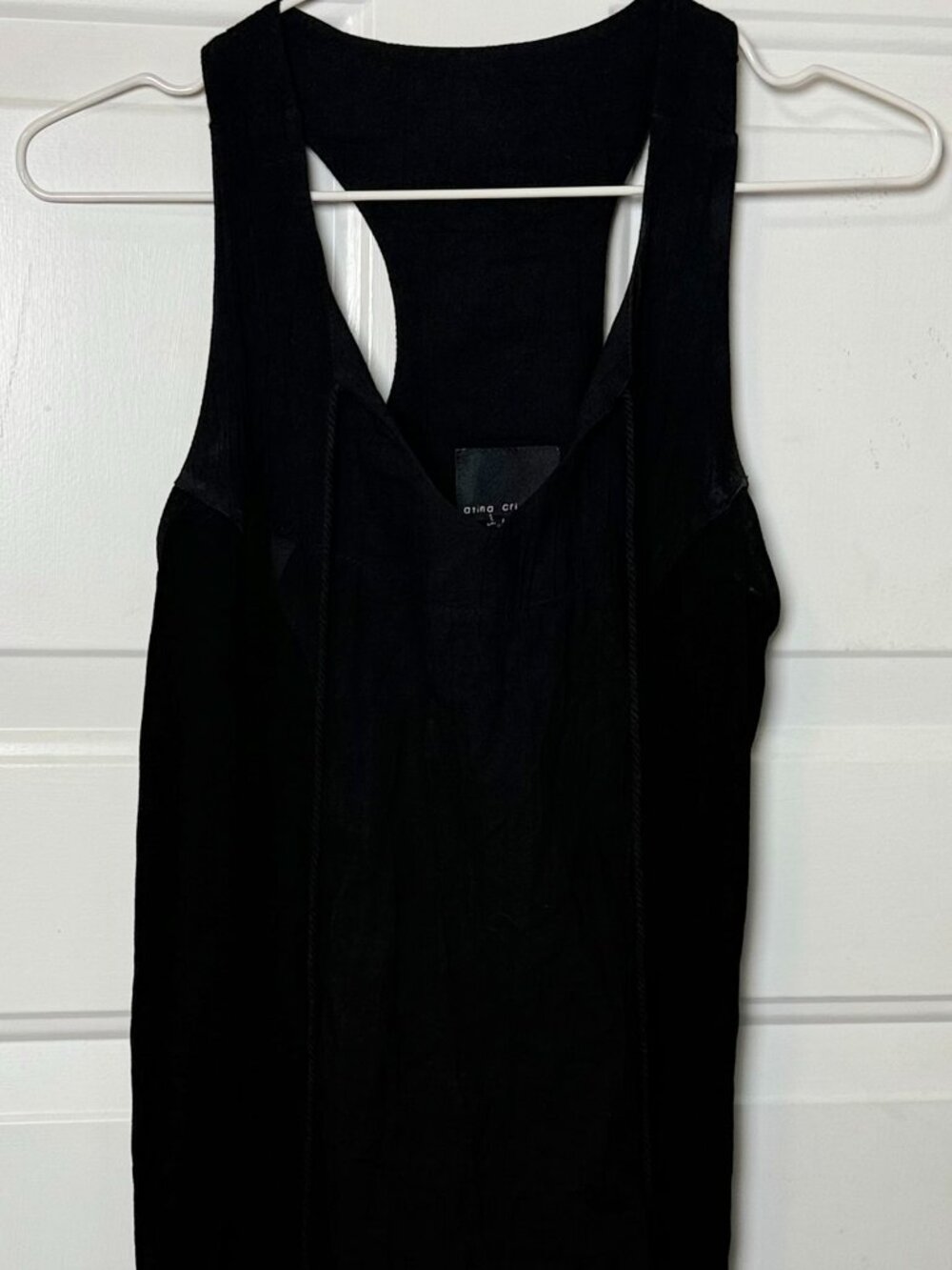 Atina Cristina Black Racerback Tank Size XS NWT